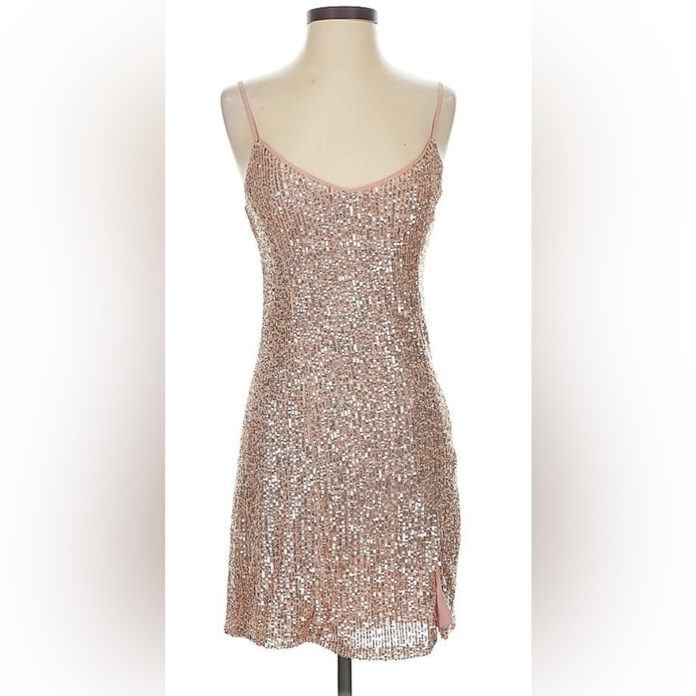 1. State Sparkling Pink Sequin Mini Dress